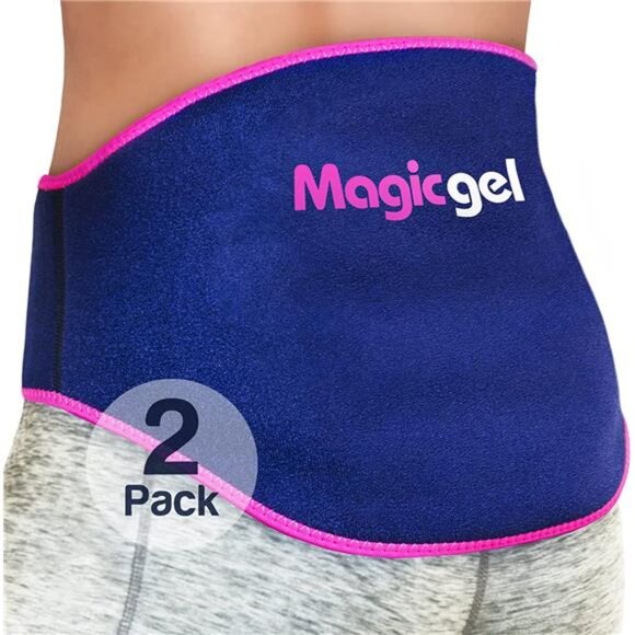 Ice Pack for Back Pain | 2 Pack Lower Back Gel Pack Wrap for Hot or Cold Therapy - Picture 1 of 6
